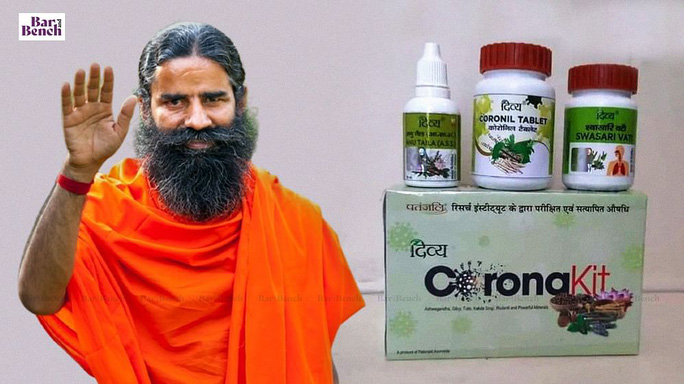Baba Ramdev phổ biến thông tin sai sự thật liên quan đến sản phẩm Coronil. Ảnh: bar and bench Baba Ramdev phổ biến thông tin sai sự thật liên quan đến sản phẩm Coronil. Ảnh: bar and bench