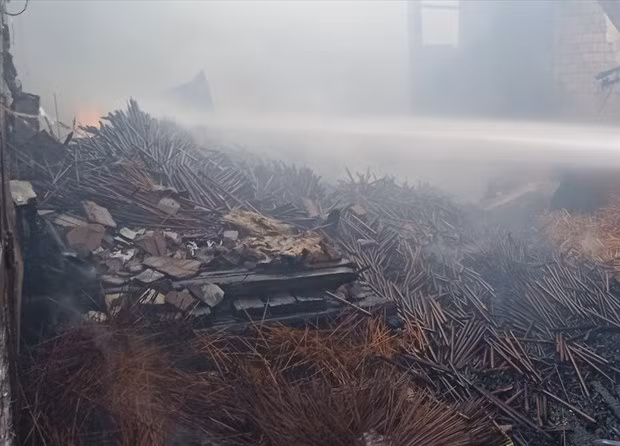  Hiện trường vụ hỏa hoạn. (Ảnh: Công an cung cấp)