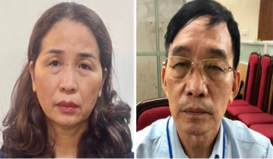 Vũ Liên Oanh, nguyên Giám đốc Sở Giáo dục và Đào tạo tỉnh Quảng Ninh; Ngô Vui, nguyên Trưởng phòng Kế hoạch Tài chính vừa bị khởi tố bắt tạm giam. Ảnh: BCA Vũ Liên Oanh, nguyên Giám đốc Sở Giáo dục và Đào tạo tỉnh Quảng Ninh; Ngô Vui, nguyên Trưởng phòng Kế hoạch Tài chính vừa bị khởi tố bắt tạm giam. Ảnh: BCA
