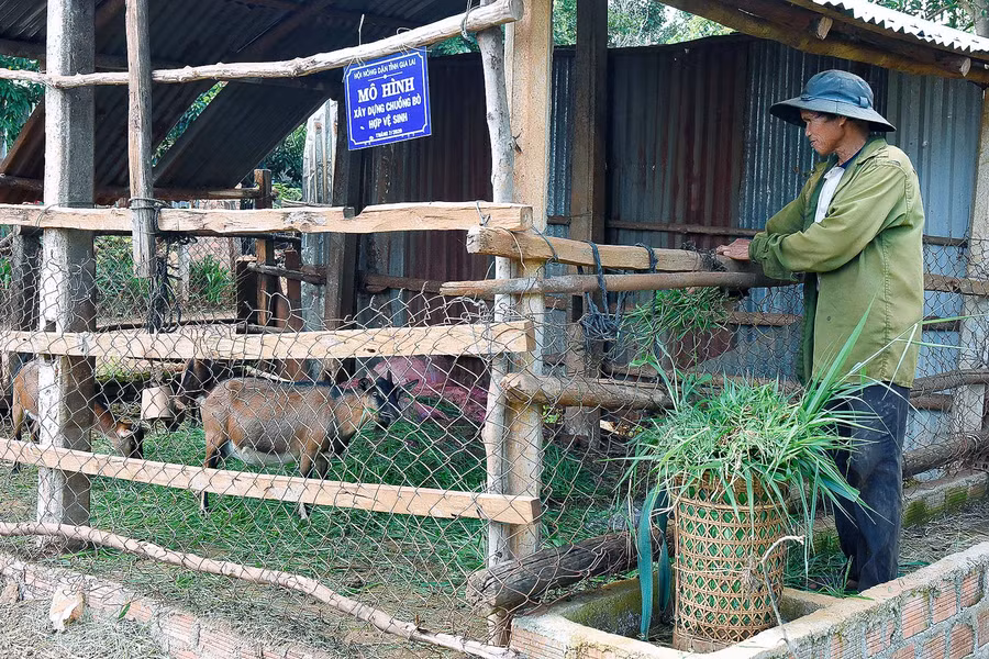 7.Năm 2020, Hội Nông dân tỉnh triển khai xây dựng chuồng bò hợp vệ sinh cho 26 hộ ở làng Hreng với tổng kinh phí gần 100 triệu đồng. 