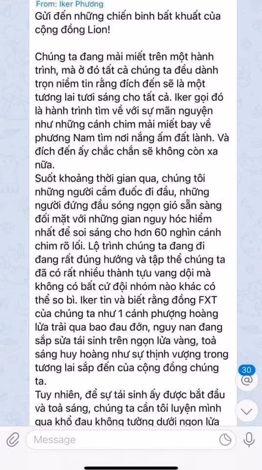 "Tâm thư" được phát đi