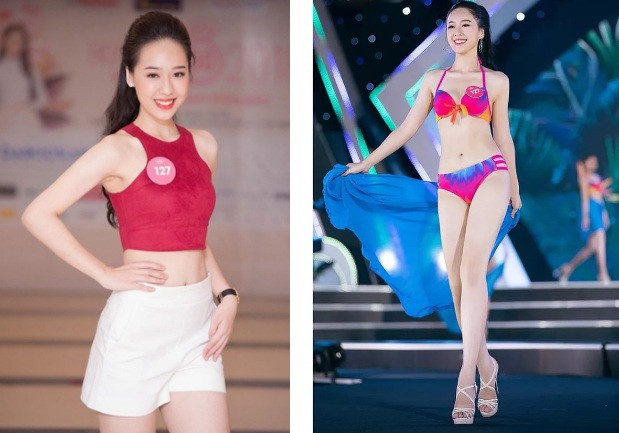 Thân hình nuột nà của BTV Hà My khi diện bikini gợi cảm.