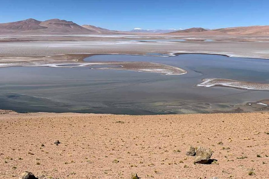Sự sống có thể bắt nguồn từ sao Hỏa trong một môi trường giống như bãi muối này ở vùng Altiplano của Nam Mỹ. Ảnh: NASA