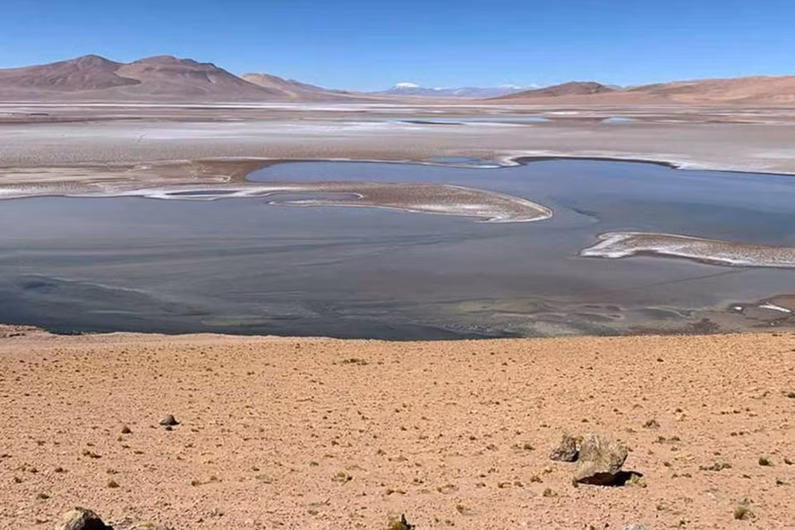 Sự sống có thể bắt nguồn từ sao Hỏa trong một môi trường giống như bãi muối này ở vùng Altiplano của Nam Mỹ. Ảnh: NASA