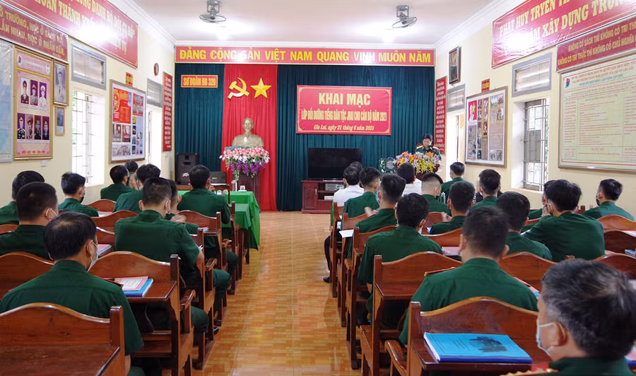  Quang cảnh lớp bỗi dưỡng. Ảnh: Vĩnh Hoàng