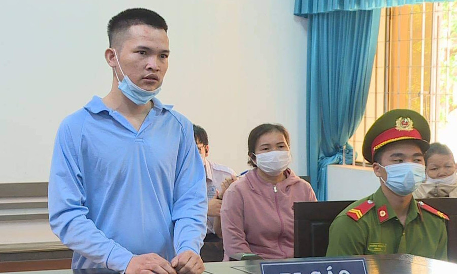 Bị cáo Thành tại phiên tòa. ẢNH: HOÀNG BÌNH