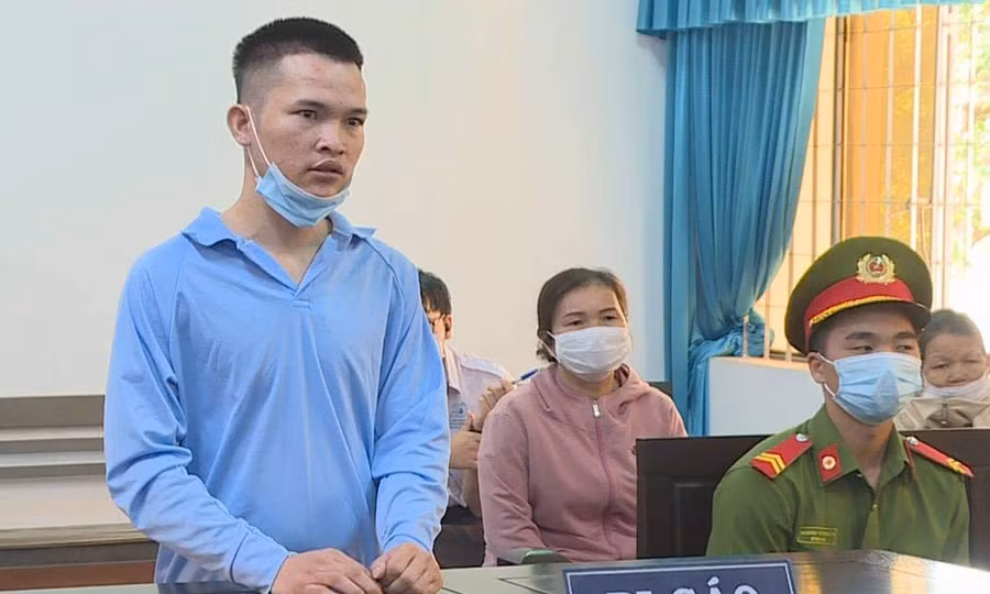 Bị cáo Thành tại phiên tòa. ẢNH: HOÀNG BÌNH