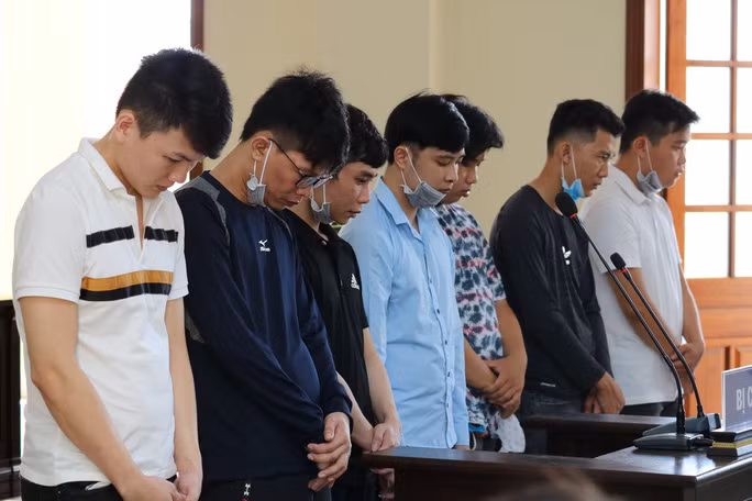 Các bị cáo tại toà