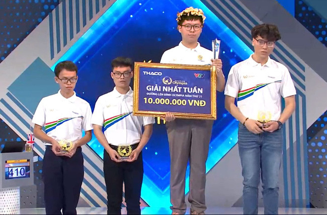 Nguyễn Thiện Hải An giành nguyệt quế cuộc thi tuần 3 tháng 3 quý III. (Ảnh: Đường lên đỉnh Olympia)