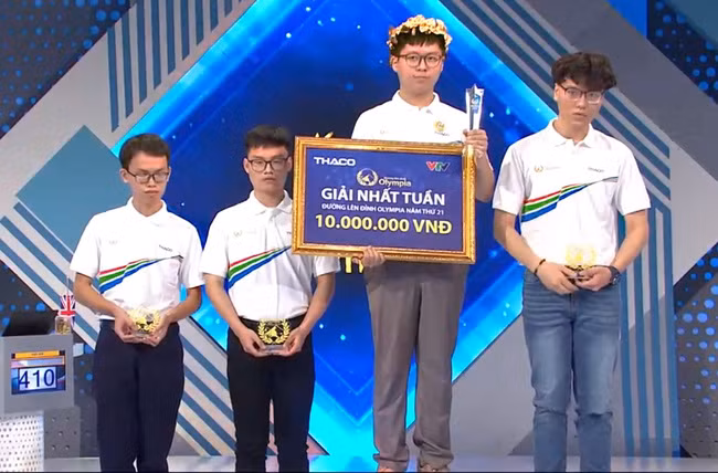  Nguyễn Thiện Hải An giành nguyệt quế cuộc thi tuần 3 tháng 3 quý III. (Ảnh: Đường lên đỉnh Olympia)