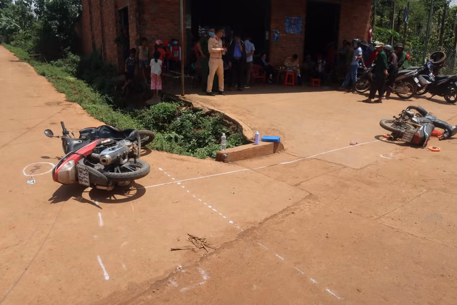 Hiện trường vụ tai nạn. Ảnh: Hữu Phong