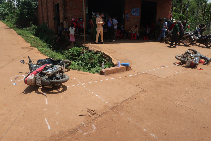 Hiện trường vụ tai nạn. Ảnh: Hữu Phong