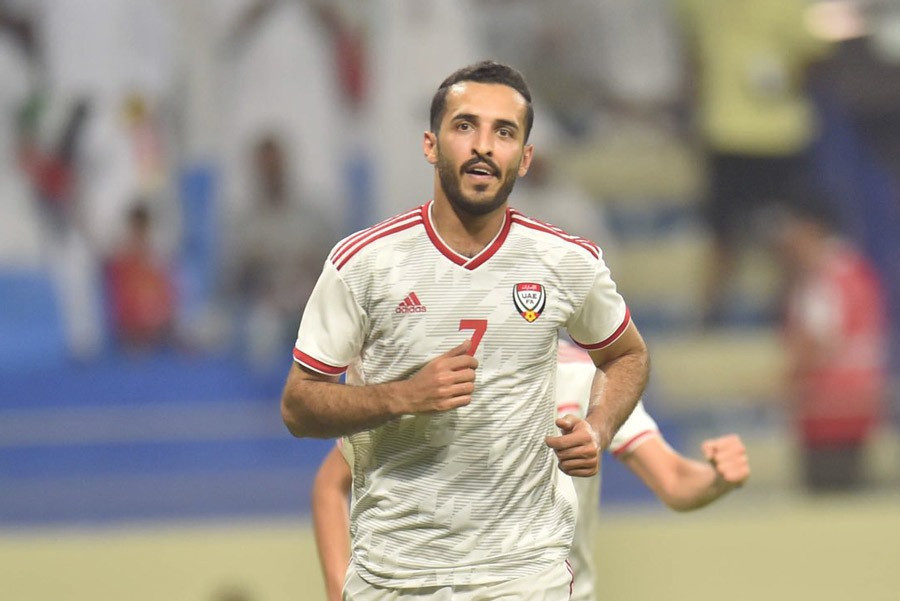 Ali Mabkhout là chân sút nguy hiểm của UAE. Ảnh: AFC
