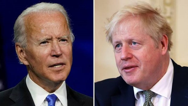 Thủ tướng Anh Boris Johnson (phải) và Tổng thống Mỹ Joe Biden. (Nguồn: Getty Images) Thủ tướng Anh Boris Johnson (phải) và Tổng thống Mỹ Joe Biden. (Nguồn: Getty Images)