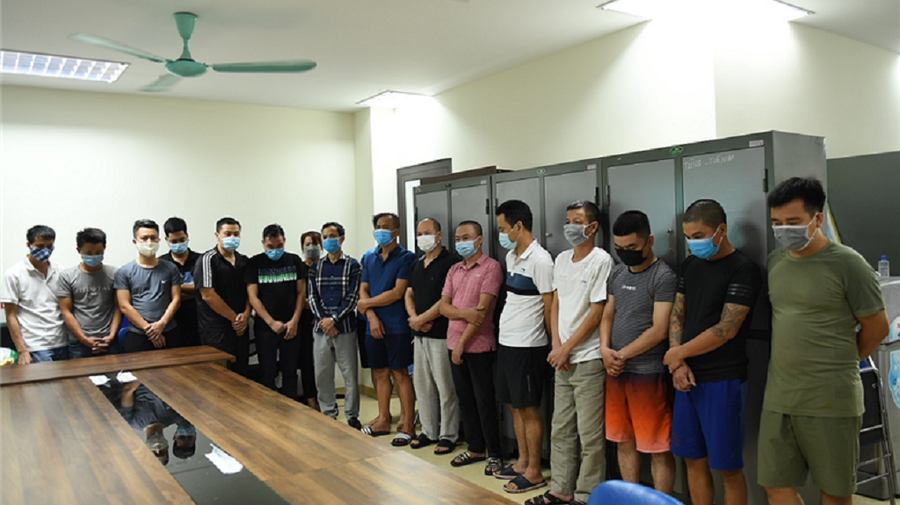 Các đối tượng bị triệu tập tại cơ quan công an- Ảnh A05 cung cấp Các đối tượng bị triệu tập tại cơ quan công an- Ảnh A05 cung cấp