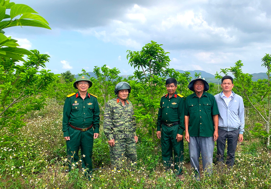 Tháng 4-2021, Hội CCB thị xã An Khê tổ chức cho hội viên tham quan mô hình trồng cây ăn quả ở huyện Kông Chro. Ảnh: Ngọc Minh  Hội CCB thị xã An Khê tổ chức cho hội viên tham quan mô hình trồng cây ăn quả ở huyện Kông Chro tháng 4-2021. Ảnh: Ngọc Minh