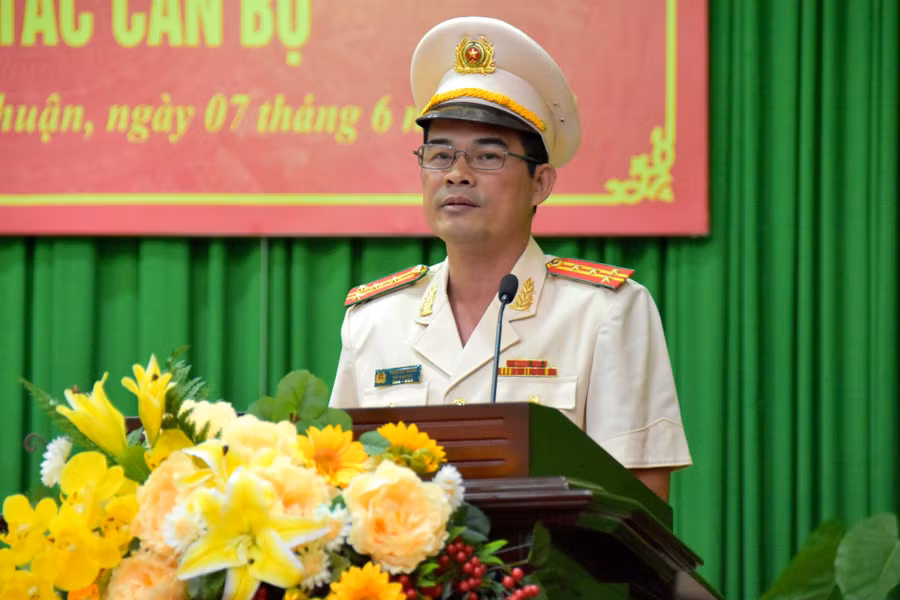  Đại tá Phạm Duy Hoàng, Phó Hiệu trưởng Trường Đại học An ninh nhân dân. (Ảnh: Báo Bình Thuận)