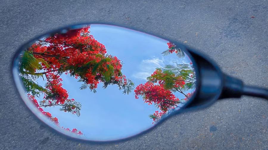  Tấm hình giúp anh Kiệt nãy ra ý tưởng chụp hình qua gương chiếu hậu - Ảnh: Tuấn Kiệt