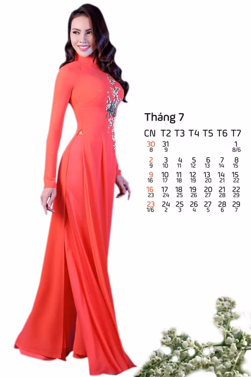 Á Khôi Áo dài Việt Nam - Lệ Quyên - thể hiện sắc hoa sấu.