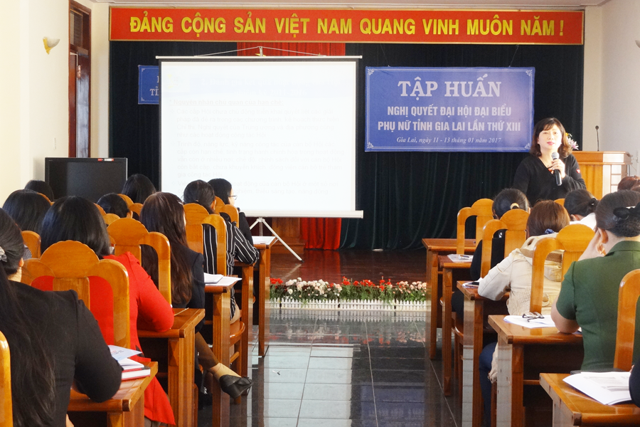 Quang cảnh lớp tập huấn. Ảnh: A.H