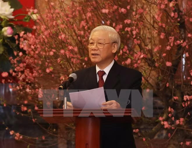 Tổng Bí thư Nguyễn Phú Trọng chúc Tết.
