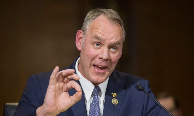 Bộ trưởng Nội vụ được đề cử Ryan Zinke.