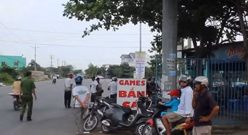 Tiệm game bắn cá nơi xảy ra vụ việc.