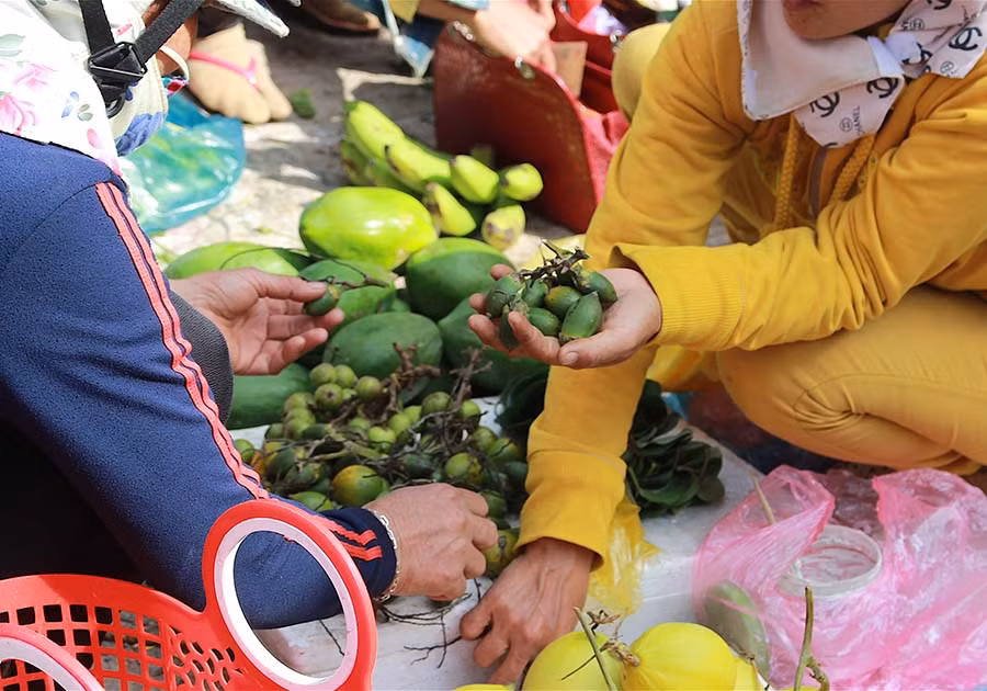 Cau trầu cũng được nhiều người mua để cúng ông bà trong 3 ngày Tết. Ảnh: Hồng Thi