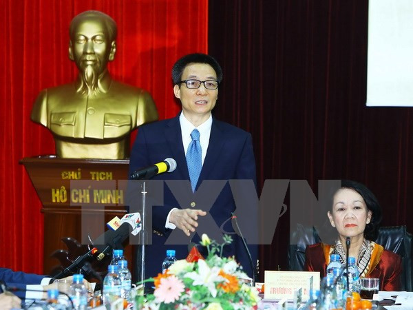 Phó Thủ tướng Vũ Đức Đam phát biểu tại hội nghị. (Ảnh: An Đăng/TTXVN) Phó Thủ tướng Vũ Đức Đam phát biểu tại hội nghị. (Ảnh: An Đăng/TTXVN)
