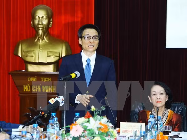 Phó Thủ tướng Vũ Đức Đam phát biểu tại hội nghị. (Ảnh: An Đăng/TTXVN)