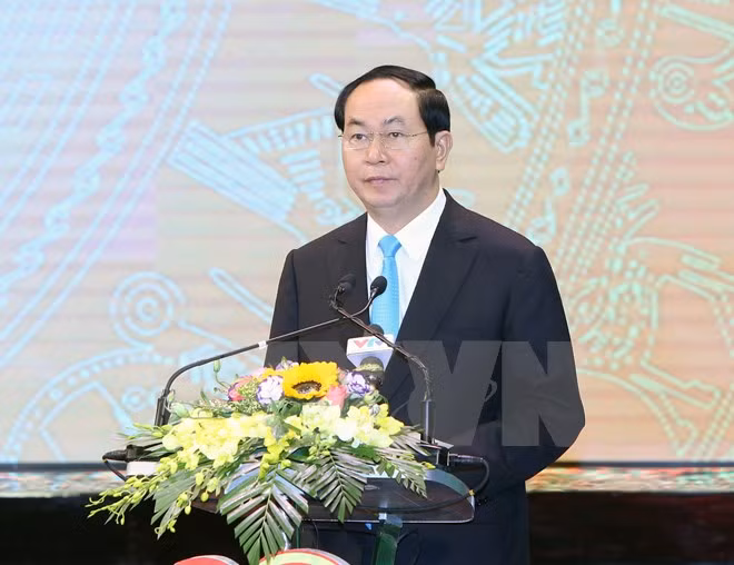 Chủ tịch nước Trần Đại Quang. (Ảnh: Nhan Sáng/TTXVN)