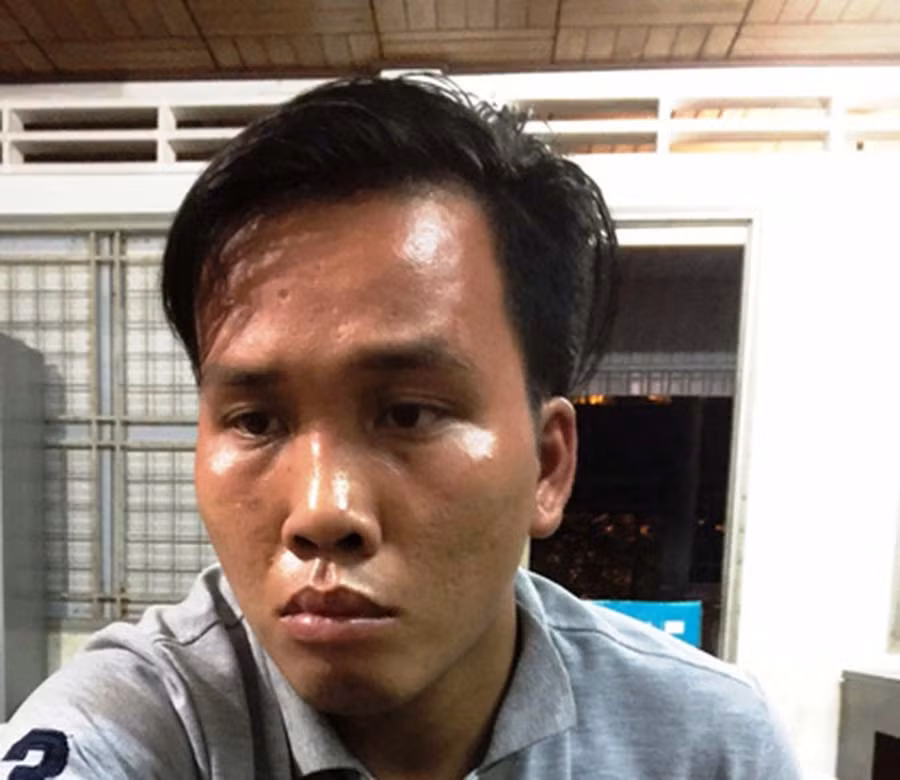 Phạm Thành Nhân tại cơ quan công an