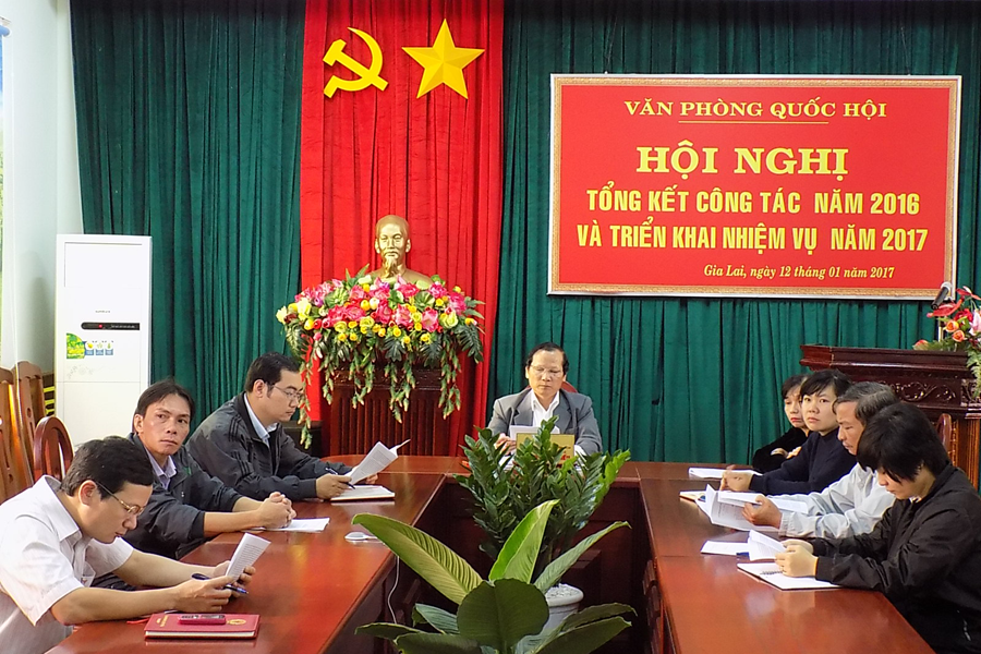 Đầu cầu Gia Lai dự Hội nghị trực tuyến Văn phòng Quốc hội. Ảnh: T.N Đầu cầu Gia Lai dự Hội nghị trực tuyến Văn phòng Quốc hội . Ảnh: T.N