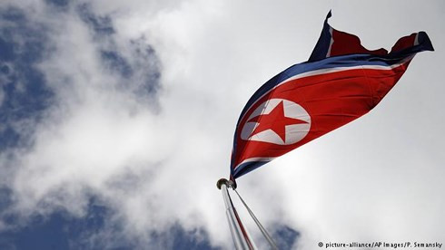 Cờ Triều Tiên. Ảnh: AP