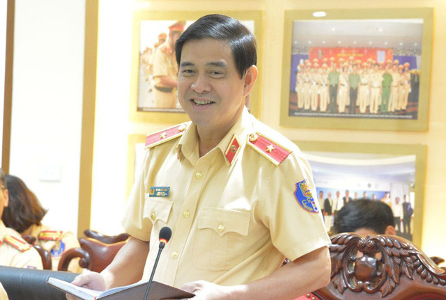 Thiếu tướng Vũ Đỗ Anh Dũng phát biểu tại hội nghị. Ảnh CSGT