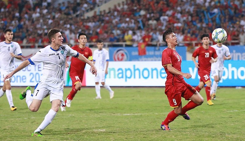 Phan Văn Đức vào sân trong hiệp 2 và ghi bàn gỡ hòa cho U23 Việt Nam. Ảnh: SN