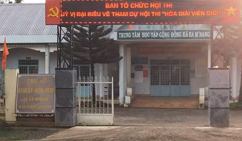 Trụ sở UBND xã Ea Mnang, nơi ông Hoa từng làm trưởng công an xã .