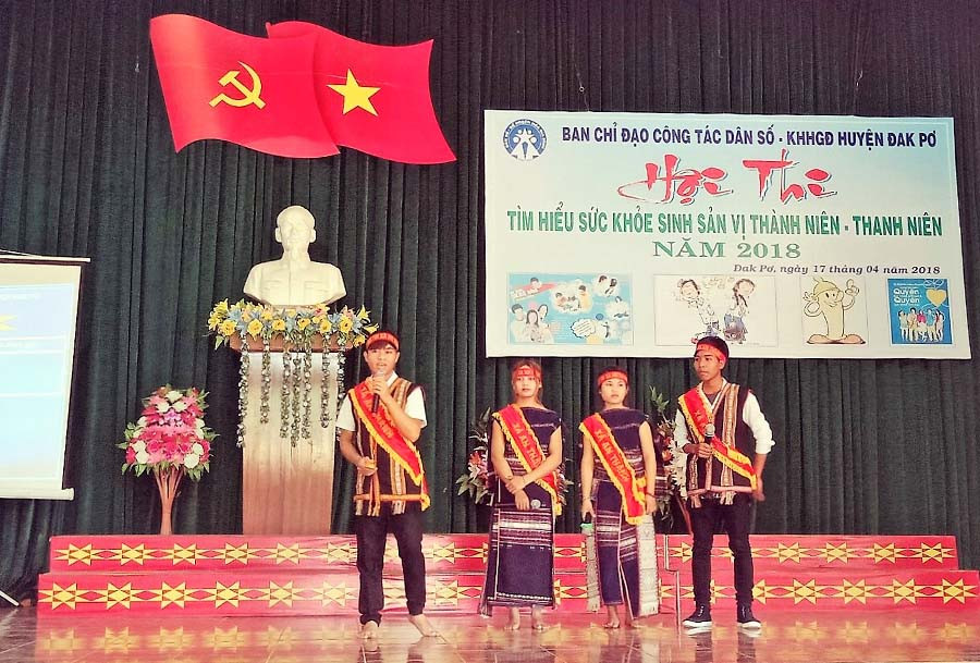  Các thí sinh ở lứa tuổi vị thành niên-thanh niên tham gia Hội thi. Ảnh: Đ.Y