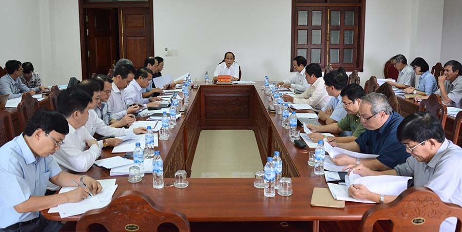 Quang cảnh cuộc họp Ban chỉ đạo Festival cồng chiêng Tây Nguyên tại Gia Lai 2018. Ảnh: Hoàng Ngọc