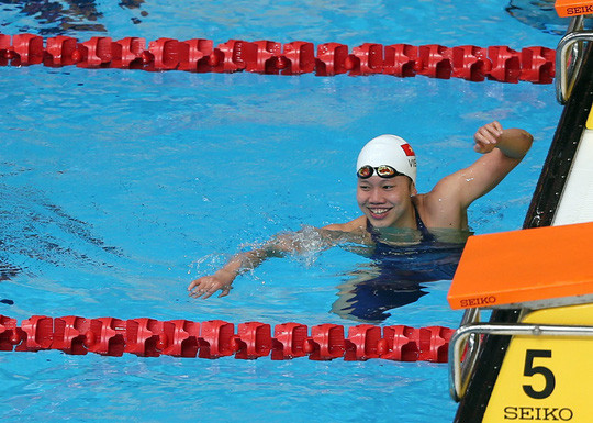  Ánh Viên đang cải thiện tốt thành tích ở nội dung 400 m hỗn hợp Ảnh: QUANG LIÊM