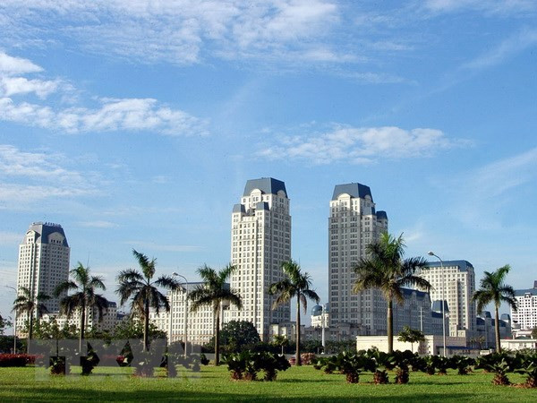 Một góc khu đô thị mới Mỹ Đình , huyện Từ Liêm, thành phố Hà Nội. (Ảnh: Danh Lam/TTXVN)