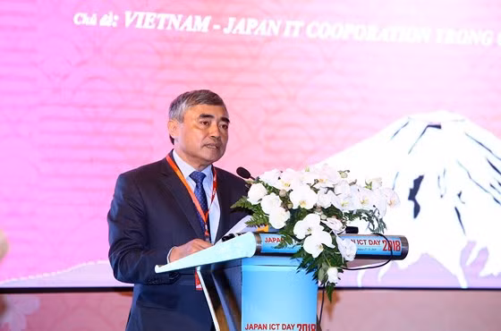  Thứ trưởng Nguyễn Minh Hồng phát biểu khai mạc Ngày CNTT Nhật Bản 2018 - Japan ICT Day lần thứ 12 .