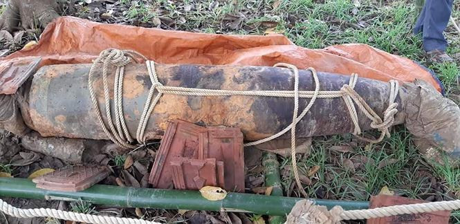 Quả bom khủng mà người dân phát hiện.
