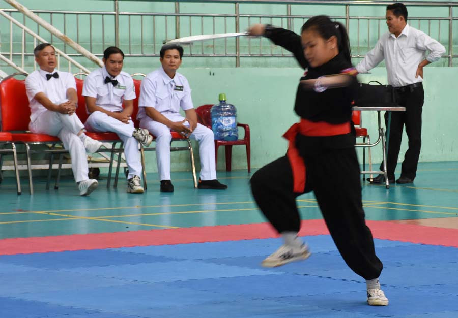 Vận động viên thi đấu tại giải. Ảnh: Hà Phương