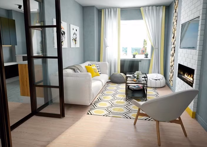 Ánh sáng tự nhiên cũng là yếu tố mang lại không gian thoáng đãng cho căn hộ vốn khiêm tốn về diện tích.