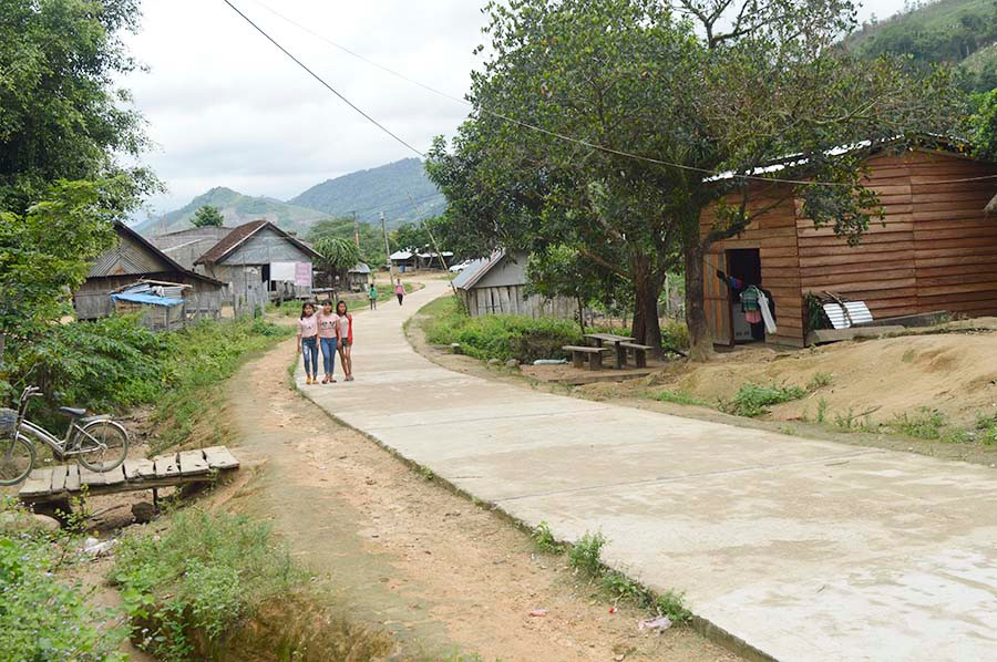  Một góc làng Mèo Lớn (xã Đak Pling). Ảnh: Đ.Y