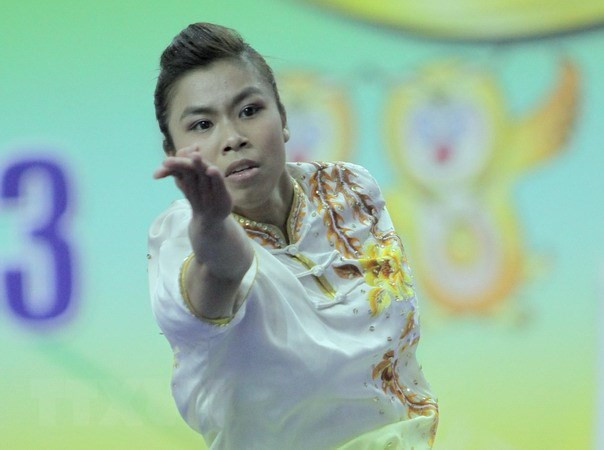 Võ sỹ Hoàng Thị Phương Giang. (Ảnh: Quang Nhựt/TTXVN) Võ sỹ Hoàng Thị Phương Giang. (Ảnh: Quang Nhựt/TTXVN)