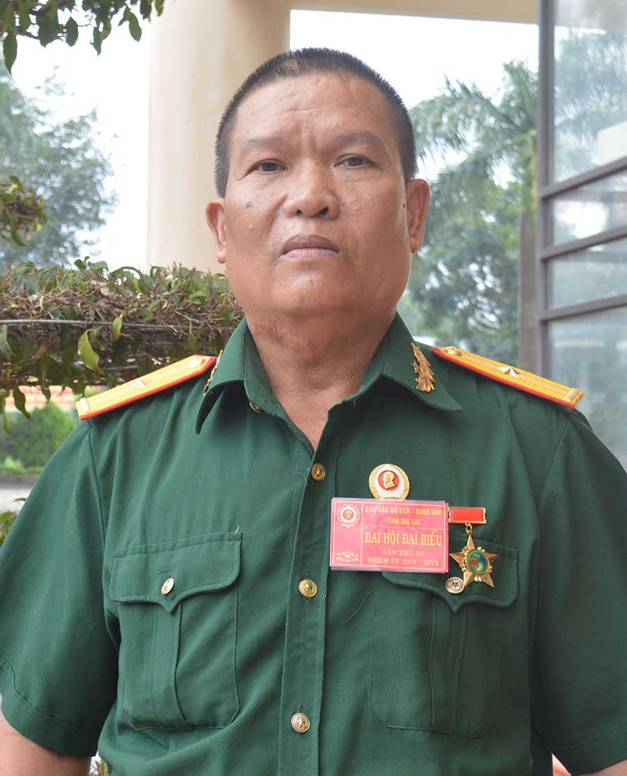 Cựu chiến binh Vi Văn Hụy. Ảnh: A.H Cựu chiến binh Vi Văn Hụy. Ảnh: A.H