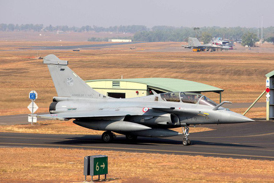 Chiến đấu cơ Dassault Rafale của Không quân Pháp tại Căn cứ Không quân Hoàng gia Úc (RAAF) ở Darwin , Úc, ngày 24-7-2018. Nguồn ảnh: Reuters.