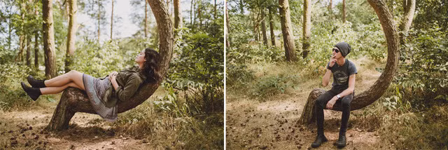  Du khách chụp hình tại khu rừng kỳ lạ